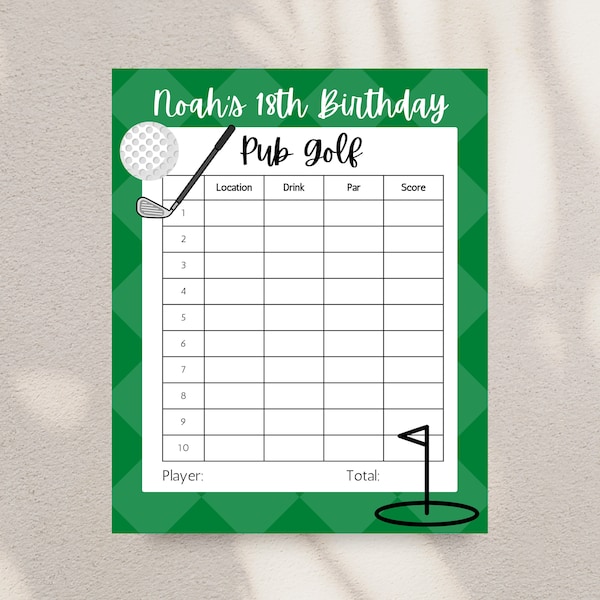 Pub Golf Score Card Template Etsy Pub Golf Score Card Template Etsy
