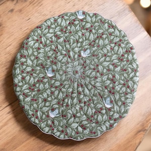 Support pour pot de Noël en tissu matelassé Tilda fait main, sous-verre, napperon, napperon, décoration d'intérieur