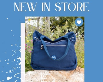 Nylon Messenger Tote Bag, Water-Resistant Diaper Bag, Handmade in USA
