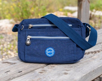 Wasserdichte Nylon Crossbody Bag, 3-Pocket Gürteltasche, handgefertigt in den USA