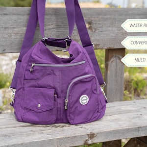 Sac à dos convertible pour femmes, sac fourre-tout pour femmes, sac messager pour femmes, sac à bandoulière, sac à main crossbody, sac à couches, sac à dos pour femmes