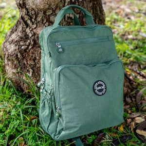 Sac à dos extérieur vert, sac à dos classique, sac à dos pour elle et lui, sac à dos pour ordinateur portable 15 pouces, sac à dos College City, usage quotidien, travail, sac de sport