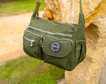 Waterproof Crossbody Bag, Men Shoulder Bag, Men Green Bag Waterproof Crossbody Bag, Men Shoulder Bag, Men Green Bag