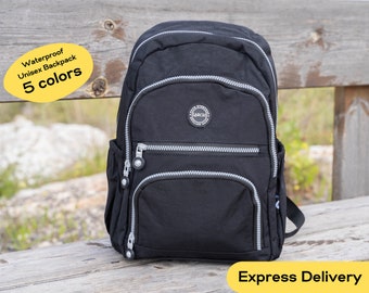 Handmade Nylon Backpack Purse, Women's Laptop Bag, USA