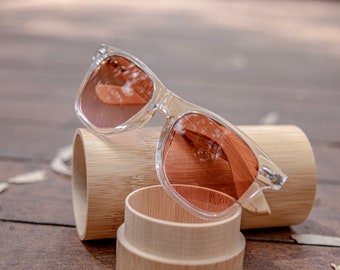 Personalisierte rote Sonnenbrille, Gravur Sonnenbrille aus Holz, Personalisierte Sonnenbrille aus Holz, Herren Sonnenbrille, Damen Sonnenbrille, (CE-zertifiziert)