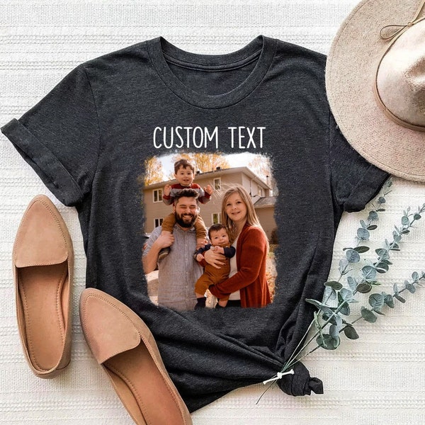 Customized photo and text Shirt, Group Photo Tees, custom photo, Personalized photo, custom birthday gift, create your Shirt, Christmas gift