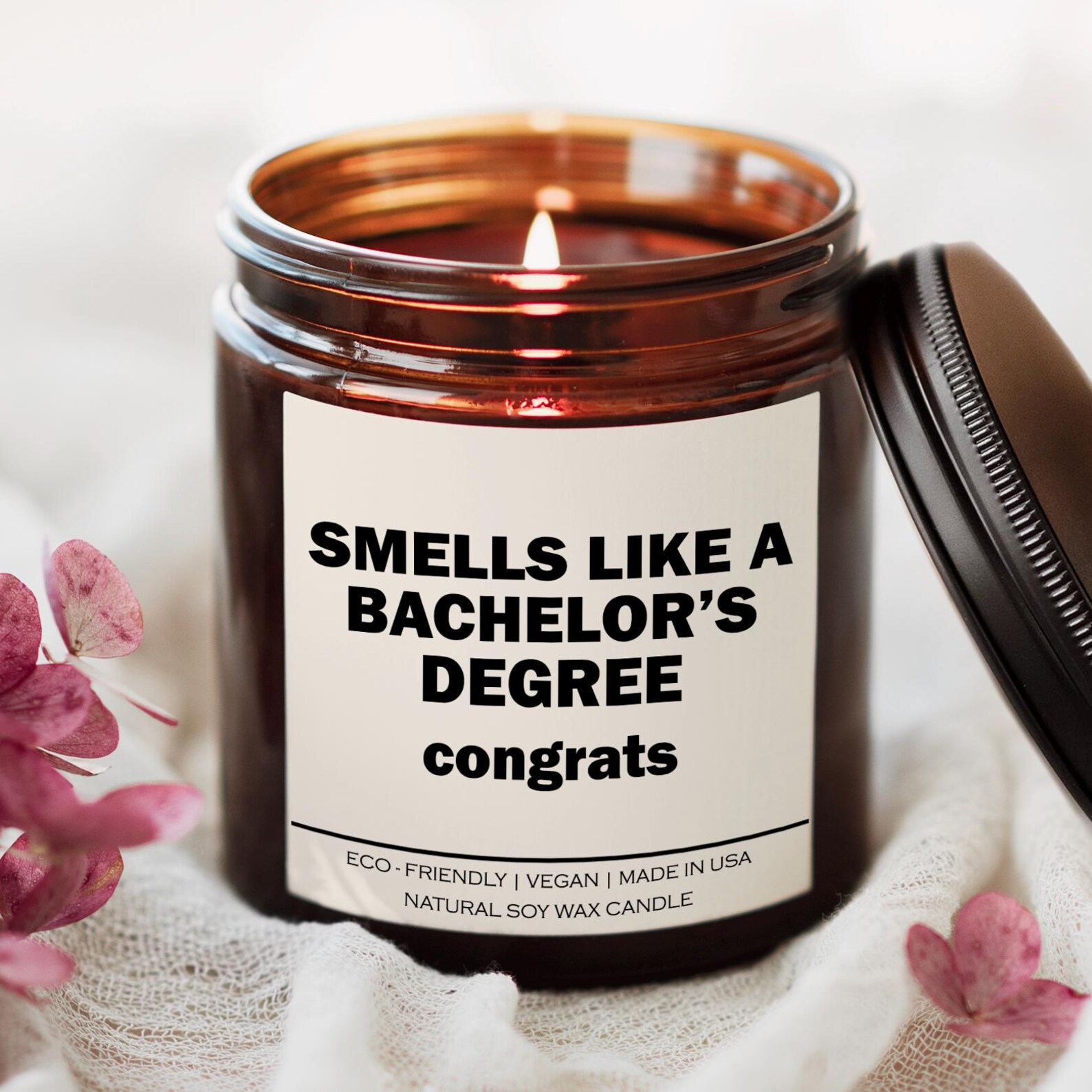 Smells Like A Bachelor's Degree Candle, Soy Wax Candle Etsy