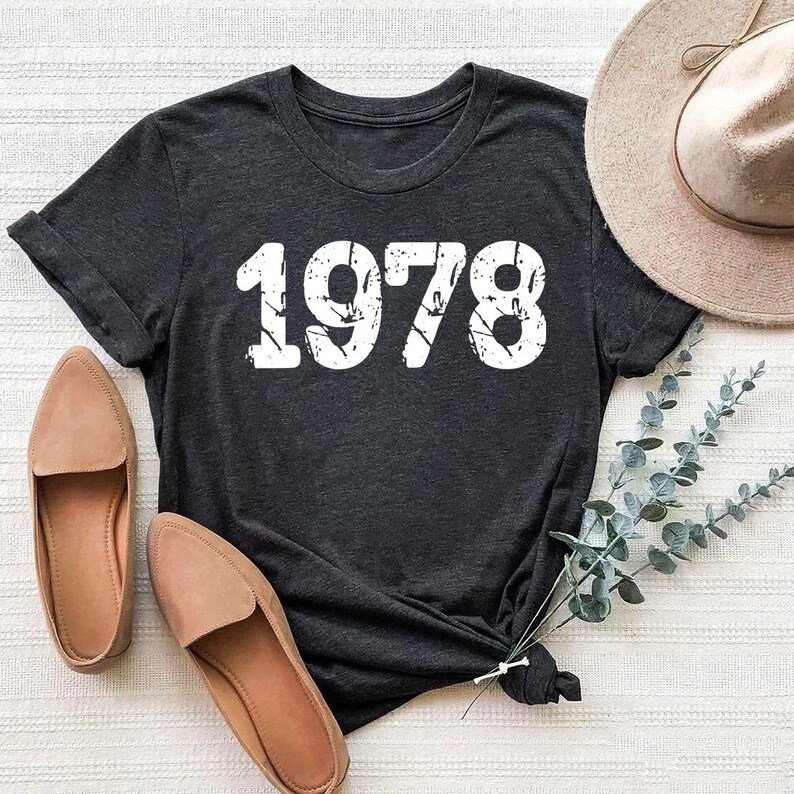 Vintage 1978 Shirt, 48th Birthday Shirt, 1978 T-shirt, 1978 Birthday ...