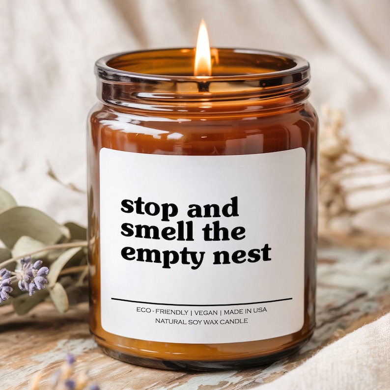 Stop And Smell The Empty Nest Candle, Soy Wax Candle Bild 1