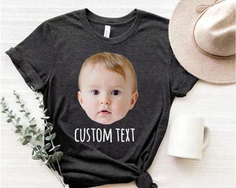Personalized Child Photo Shirt, Baby Photo Tees, custom photo, Personalized photo, custom birthday gift, Shirt for new Dad