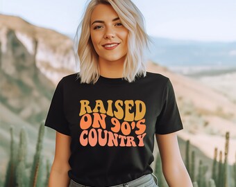 Auf 90er Jahre Country Shirt erhaben