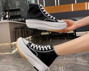 Converse High Tops Platform Shoes Fall Shoes For Women Autumn Shoes Lace Up Converse Vintage Shoes Bohemian Shoes Women Shoes For Women