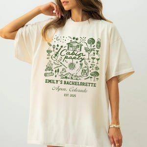 Custom Camp Bachelorette Party Shirt Mountain Bride Tee Camp The Cabin Crew Hiking Bridal Party Shirt Camp Themed Bach Party Gift Bach Trip