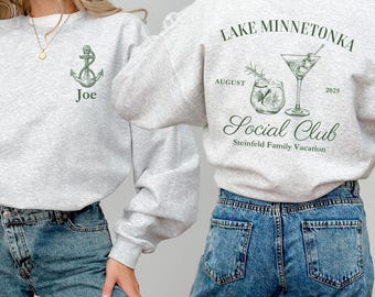 Lake Family Vacation Sweatshirt Custom Social Club Crewneck Family Matching Lake Trip Shirt Lake Life Sweatshirt Lake Weekend Shirt