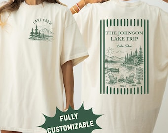 Lake Trip Shirts Custom Family Vacation Tee Lake Crew Matching Tshirt Cabin Weekend Lake Tahoe Travel Shirt Gift