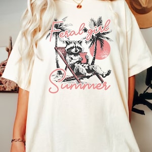 Shirt wilde wasbeer zomer, grappige sarcastische wasbeer T-shirt, Summer Vibes retro shirt, shirt meme wasbeer, shirt cowboy western rodeo