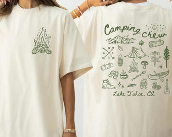 Chemise d'équipage de camping : t-shirt d'aventure familiale personnalisé