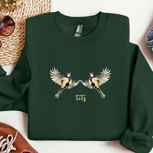 Great Tit Bird Sweatshirt Funny Bird Shirt Bird Nerd Gift Birdwatching Sweater Nature Lover Shirt Cottagecore Crewneck Birdwatcher Gifts image 2