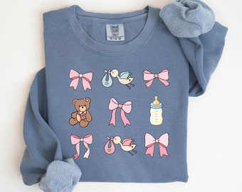Sudadera de enfermera de parto y nacimiento, camiseta de enfermera madre-bebé, sudadera de enfermera posparto, sudadera de enfermera de parto y nacimiento, regalo de enfermera obstetra-bebé