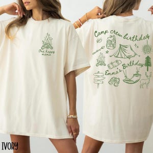 One Happy Camper Birthday Shirt Custom Camping 1st Birthday Outfit Matching Family Camp Shirts Mommy and Me Camping Tee Outdoor Party Shirt