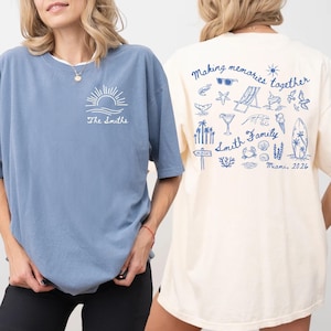 Camisetas personalizadas para vacaciones familiares, camisetas familiares a juego, camisetas personalizadas para viajes a la playa, camisetas de vacaciones de verano