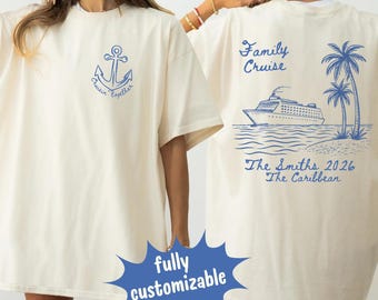 Cruise Family Vacation Shirt Custom Matching Cruise Trip Tee Personalized Group Travel Shirt Family Cruise 2026 Outfit for Women Men