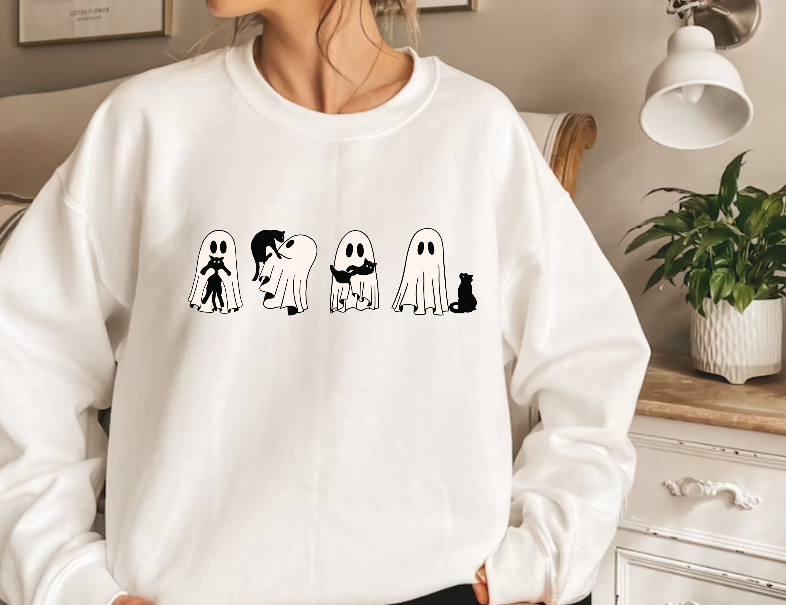 Spooky Cat (Charcoal) Sweatshirt