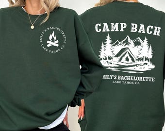 Sweat-shirt personnalisé Camp Bach pour célibataire, thème randonnée