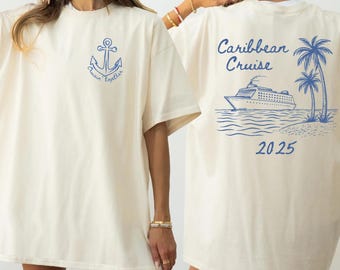 Custom Caribbean Cruise Shirt 2026 Matching Family Vacation Shirt Cruisin Together Tee Tropical Trip Shirt Personalized Cruise Group Outfit
