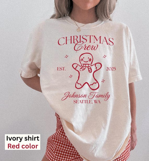 Family Christmas Gingerbread Shirt Custom Matching Family Christmas Tees Group Holiday Shirts Personalized Christmas Crew 2026 Xmas Pajama