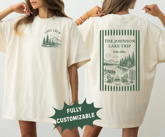Lake Trip Shirts Custom Family Vacation Tee Lake Crew Matching Tshirt Cabin Weekend Lake Tahoe Travel Shirt Gift
