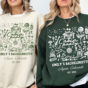 Benutzerdefinierte Lager Junggesellinnenparty Sweatshirt Berg Braut Lager Cabin Crew Bachelorette Crewnecks Lager Bach Geschenke Wandern Brautparty Pullover