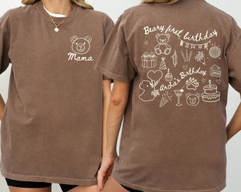 Beary erste Geburtstag Shirt Kundenspezifische Teddybär Geburtstag Shirt Familie Passende erste Geburtstag Outfit ein Jahr alt Geburtstagsparty T-Shirt