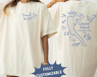 Custom Family Vacation 2026 Shirts Friends Trip Shirt Matching Summer Vacation Tees Camano Island Vacation Shirt Girls Trip Tshirt
