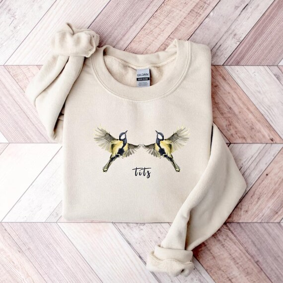 Great Tit Bird Sweatshirt Funny Bird Shirt Bird Nerd Gift Birdwatching Sweater Nature Lover Shirt Cottagecore Crewneck Birdwatcher Gifts