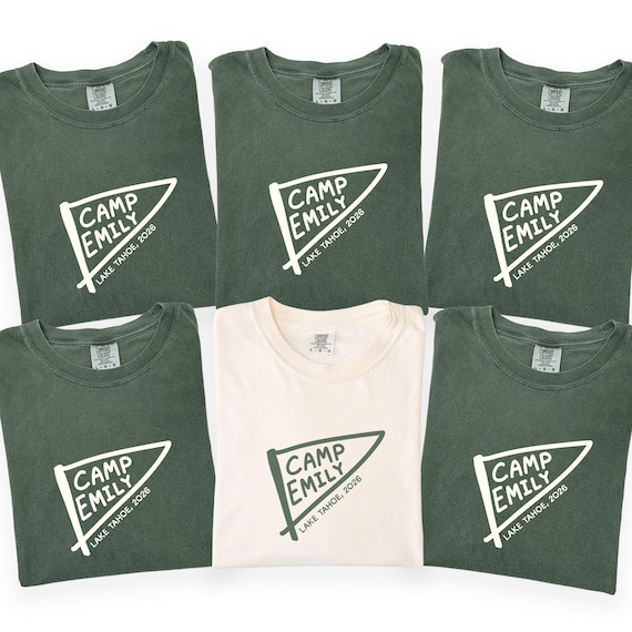 Custom Camp Bachelorette Shirts Lake Weekend Tee Personalized Camp Bach Shirt Girls Trip Matching Vacation Outfit