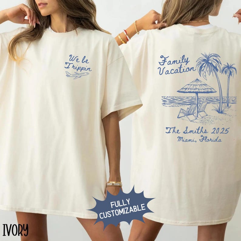 Custom Family Vacation 2026 Shirts Making Memories Together Family Matching Tshirt Personalized Family Beach Trip Shirt Summer Vacation Tee Ivory