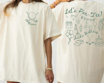 Golf Erster Geburtstag Shirt Lassen Sie uns Par-Tee Golf 1. Geburtstag Tshirt für Familie Golf Themed Erste Geburtstag Outfit Passende Familie Geburtstag Shirt