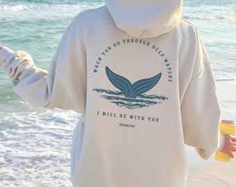 Whale Shark Hoodie Beachy Sweatshirt Shark Shirt Jesus Hoodie Christian Crewneck Coconut Girl Ocean Beach Hoodie Summer Tee Shark Lover Gift