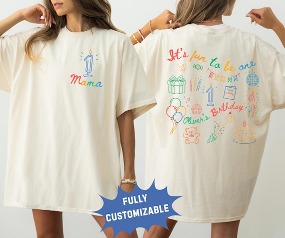 It's Fun to Be One Birthday Matching Family Shirts Custom 1st Birthday Mama Dada Shirt Fun Theme First Birthday Outfit