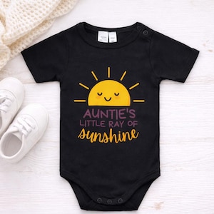 Aunties Little Ray Of Sunshine Baby Onesie Bodysuit