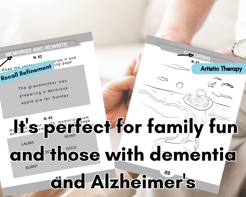 Memory Games for Seniors,dementia Workbook, Alzheimer's Activities