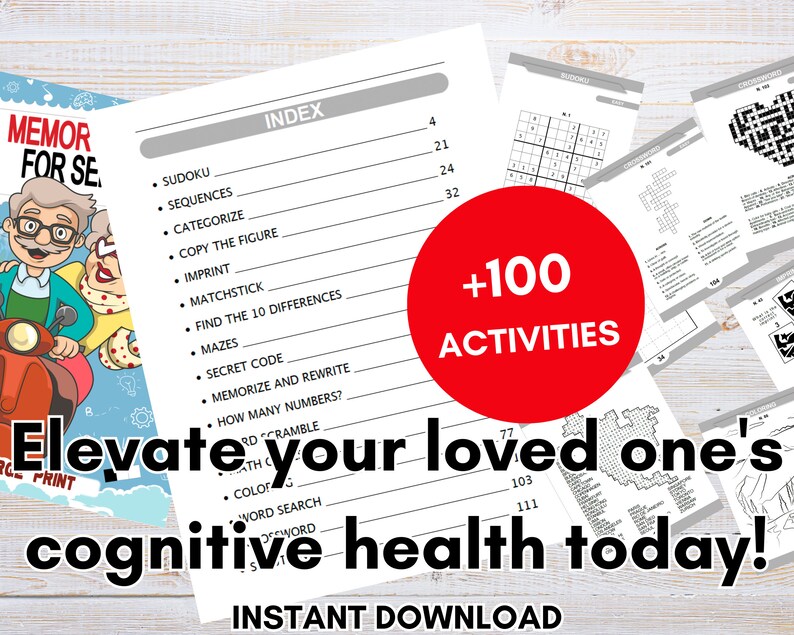 Memory Games for Seniors,dementia Workbook, Alzheimer's Activities