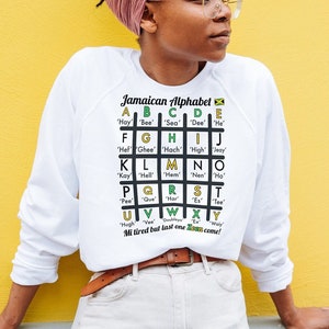 Jamaica alfabet sweatshirt persoonlijk begaafde trui cadeau-cadeau trui-shirt trui-voor-nieuwe-moeder persoonlijke trui persoon leraar cadeau