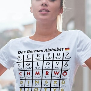 German Alphabet Shirt Gift For Her German Gift For Him Gift Ideas Heritage Culture T-Shirt Custom Shirt Birthday T Shirt Berlin Shirt Gift