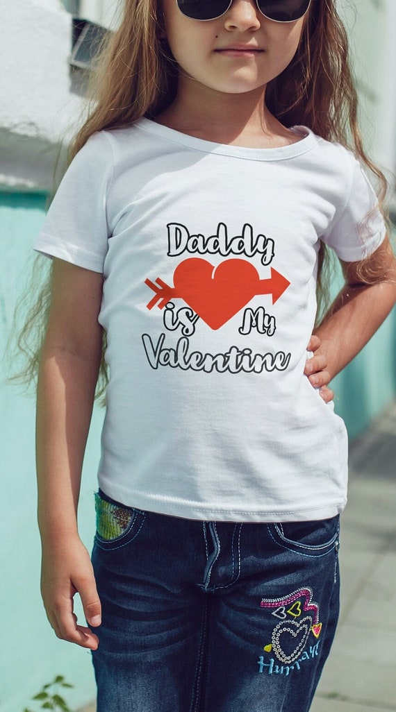 Kids Daddy Valentines Shirt Gift Daughter Gift Valentines T Shirt
