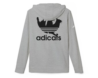 adidas® adicats Unisex Fleece Hoodie custom catful gifted-for cat lovers  catful-cat-lover cat-dog gifte person-catful personal cat giftpet