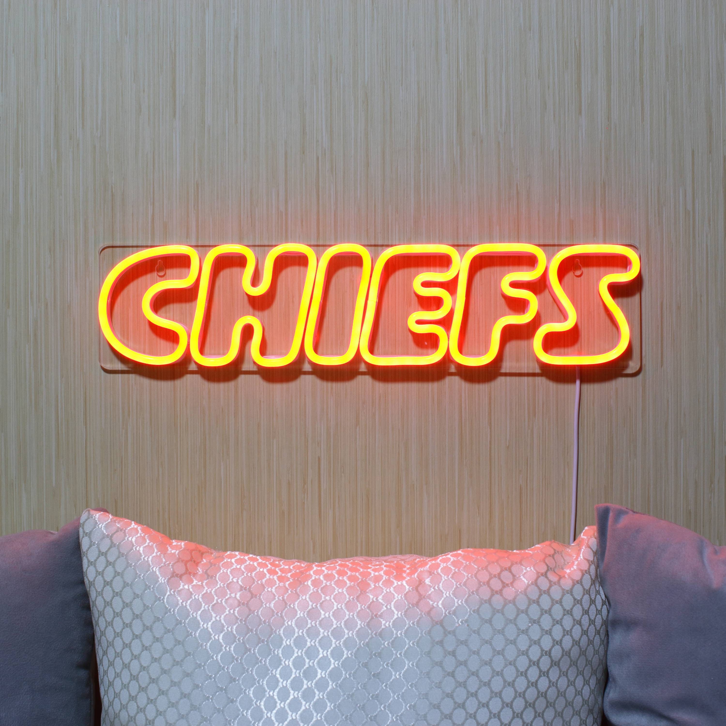Chiefs Bar LED Neon Sign Light Sports Bar Wall Sign Man Cave Etsy