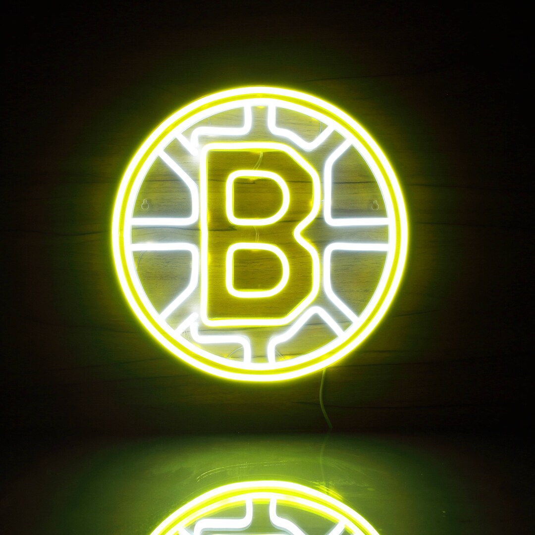 Boston Bruins LED Neon Sign Light Sports Bar Wall Sign Man Etsy