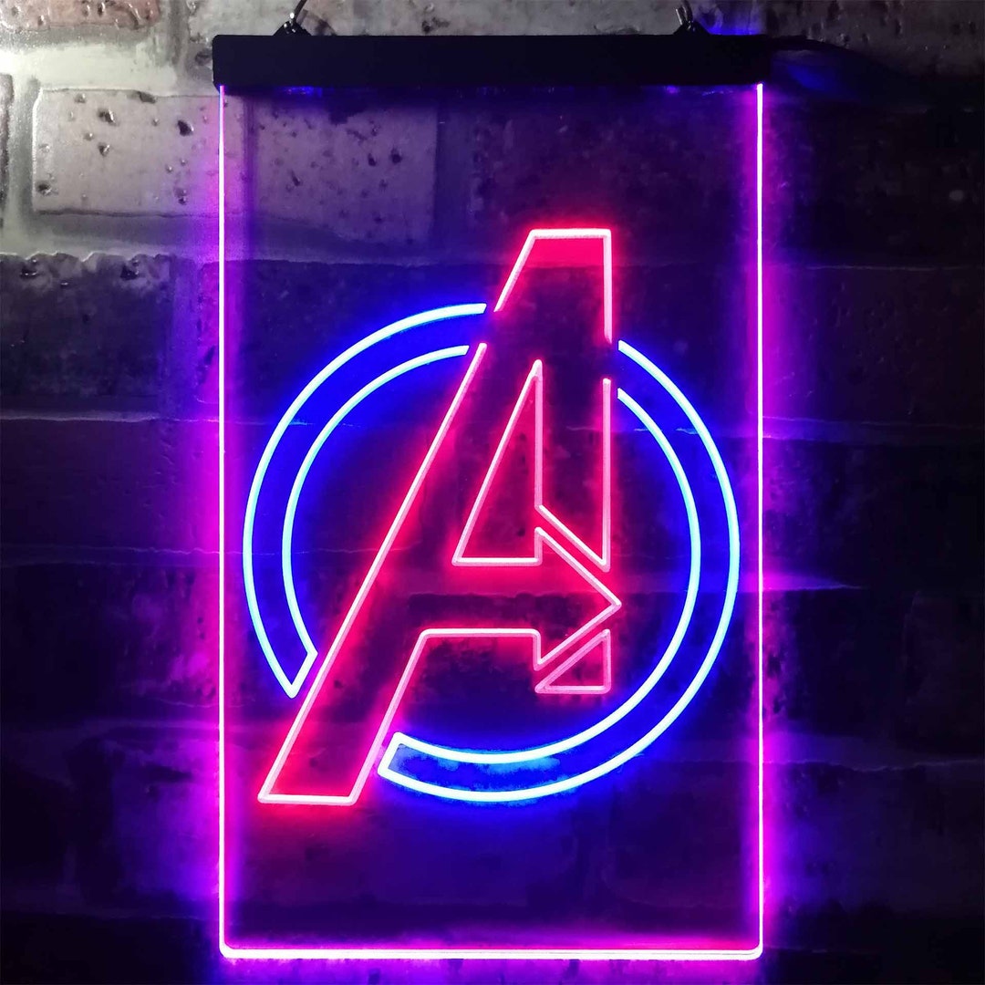 Avengers Assemble LED Neon Sign Light Dorm Stream Wall Sign Etsy